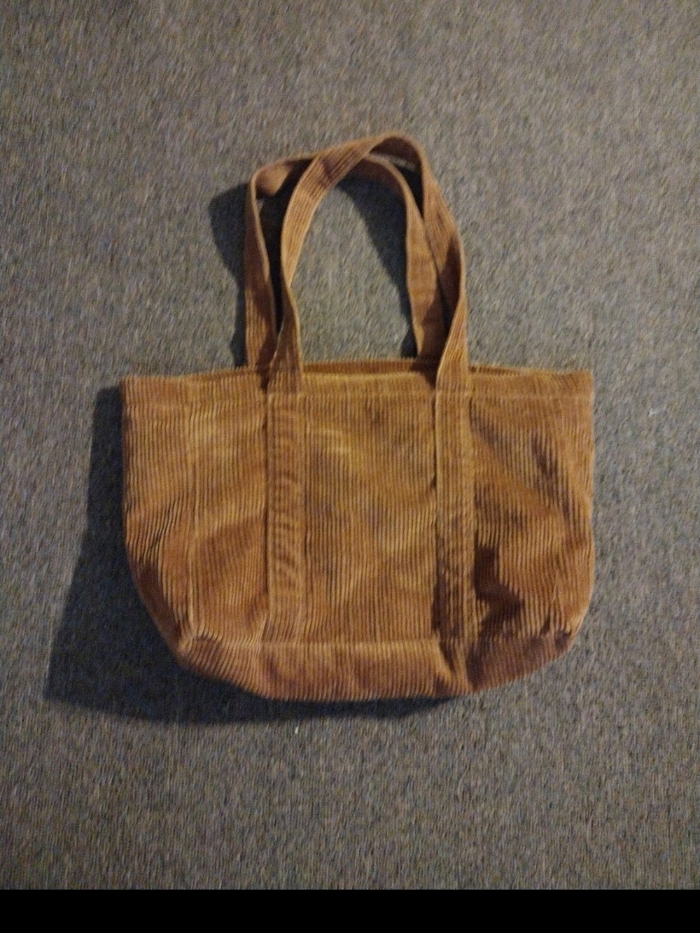 Zara Corduroy Tote Bag COGNAG Brown